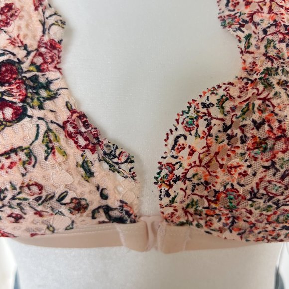 Victoria Secret Flora Embroidered Lightly Padded Bralette Large - Picture 2 of 8
